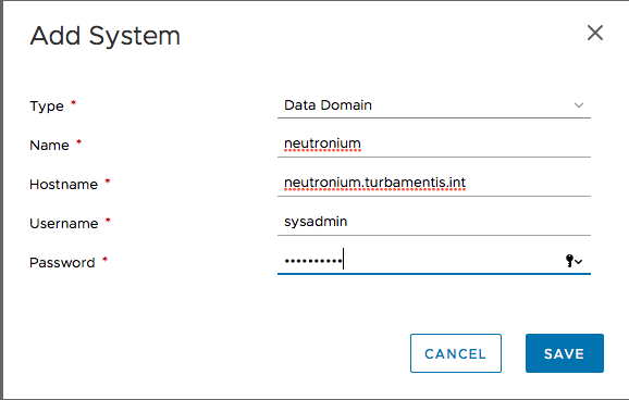 DPC Adding a Data Domain