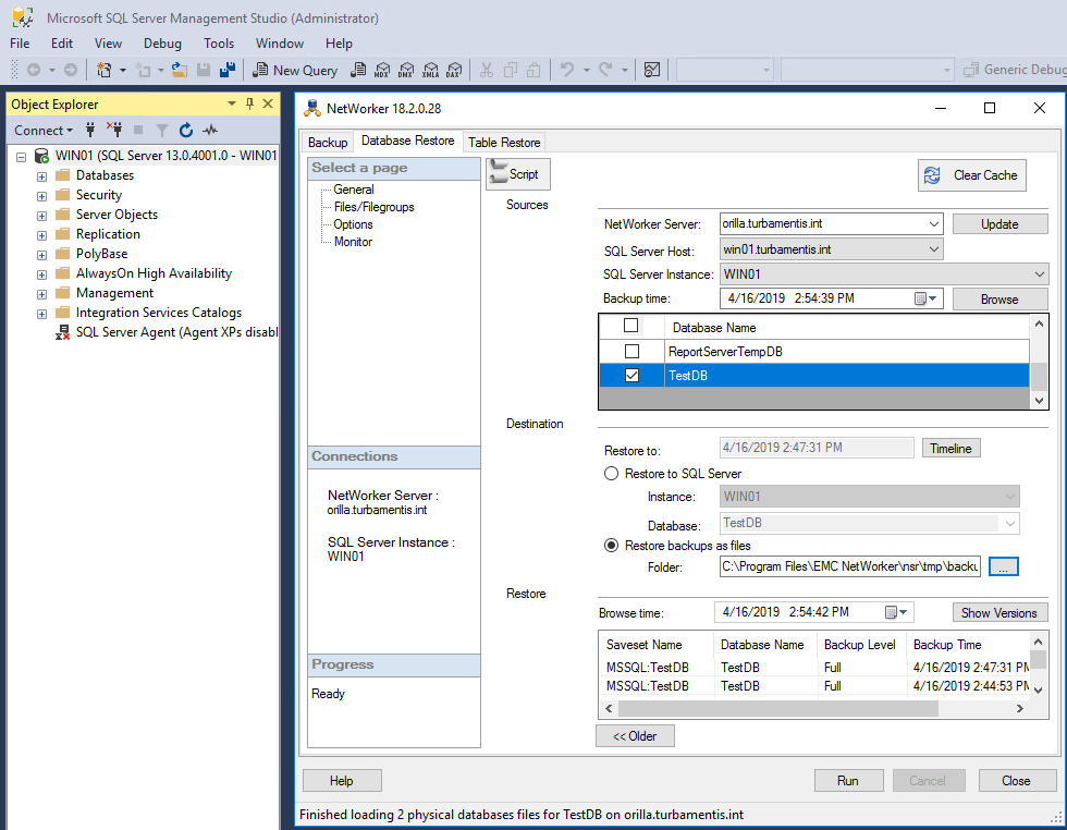 01 SSMS Select Database and Redirect to Flat File