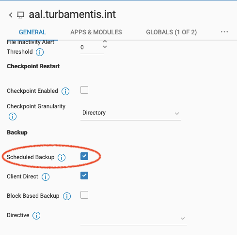 Changing the scheduled backup option is not the same as retiring the client