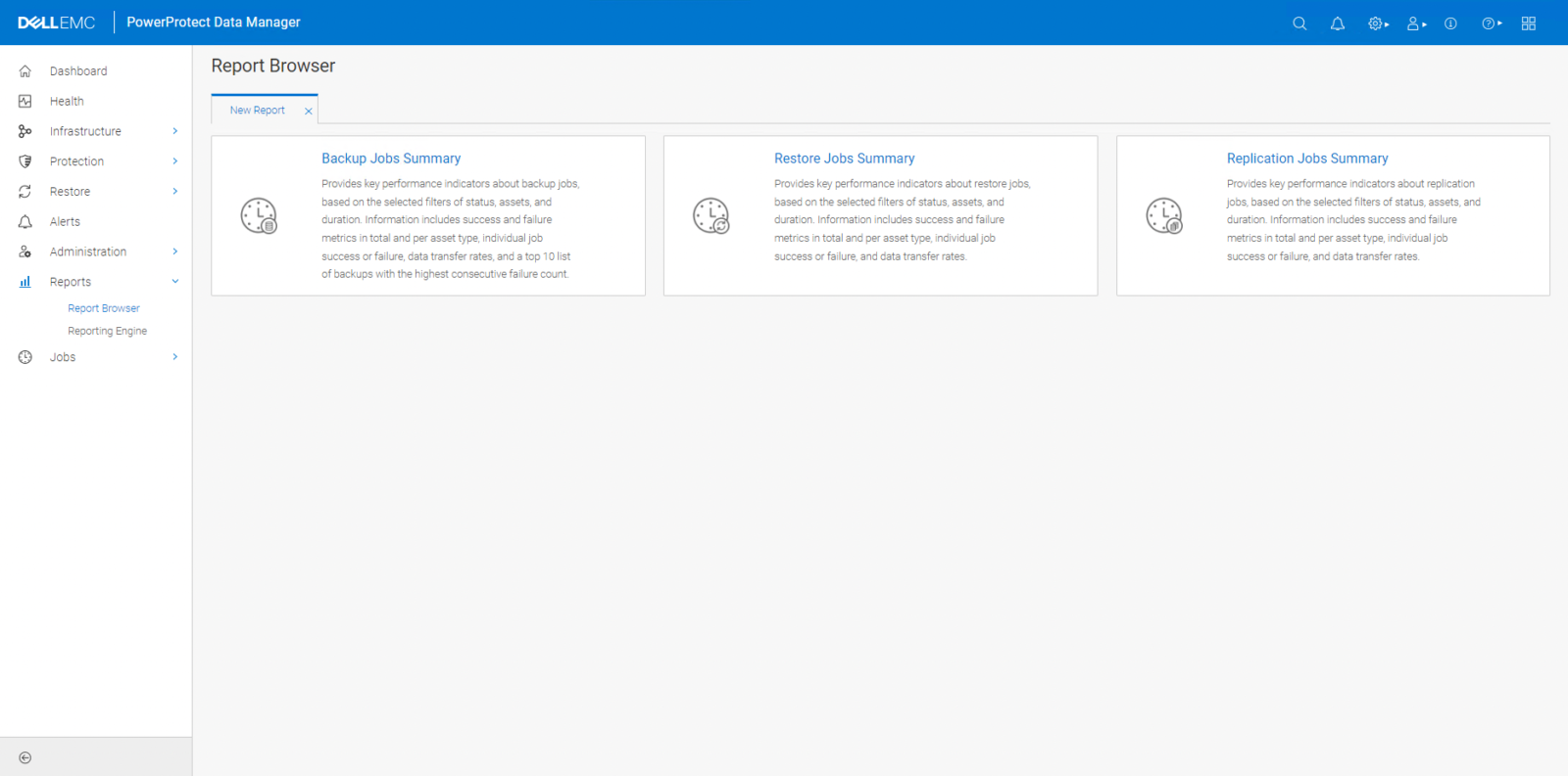 Configuring the PowerProtect Data Manager Report Engine Data