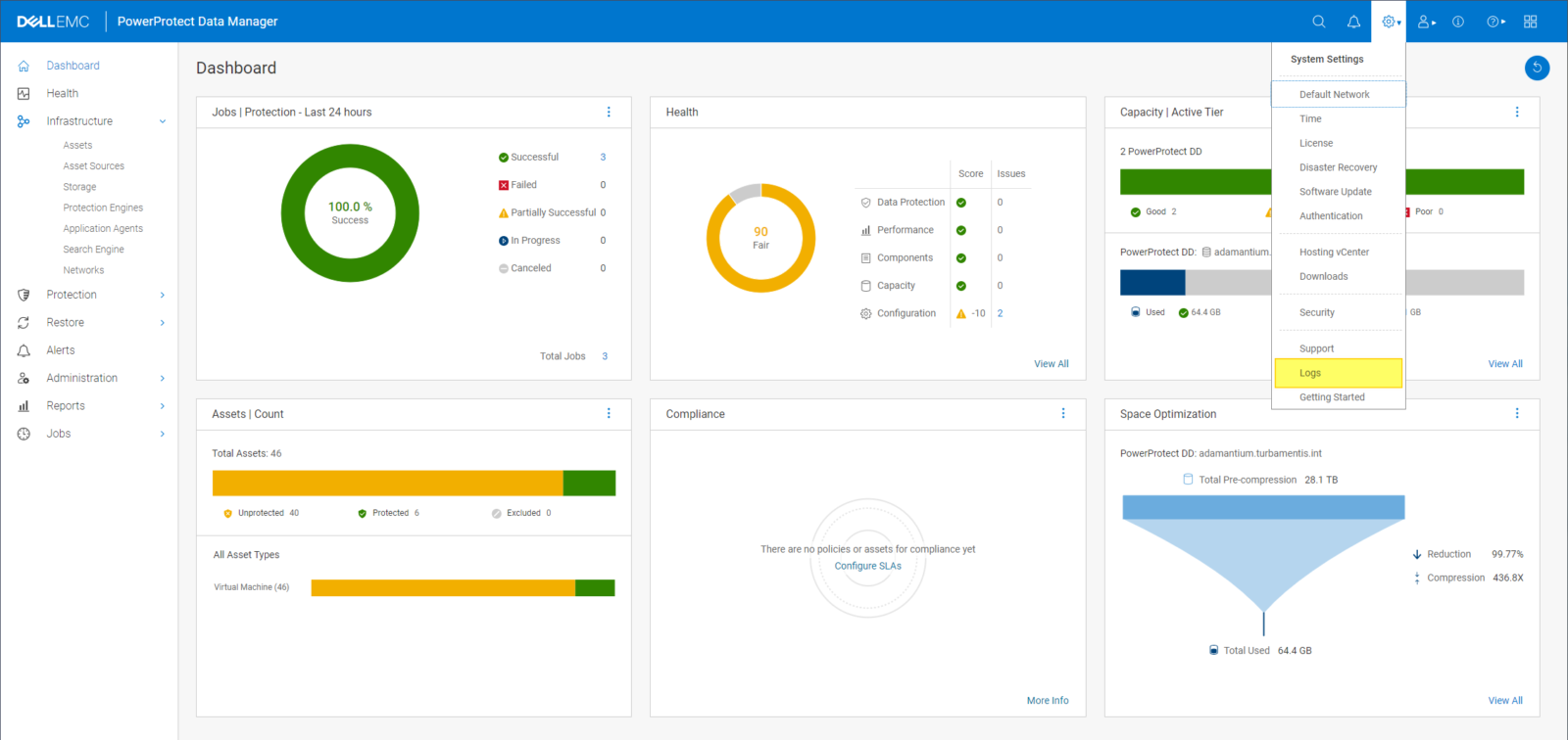 Using syslog in PowerProtect Data Manager Data Protection Hub